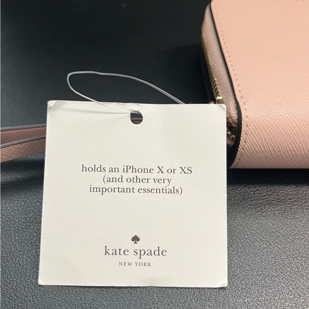 kate spade Pale Blush Zip-Around Wristlet Phone Case - NWT - iPhone X or XS - Picture 4 of 8